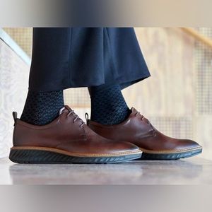 Ecco ST.1 Hybrid Cognac Plain Toe Shoe